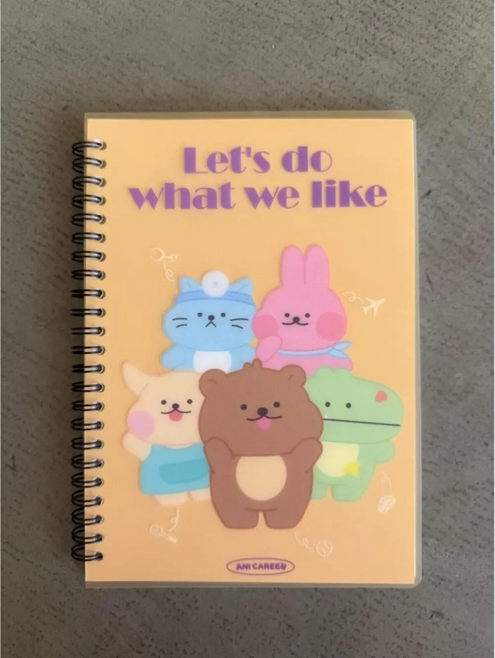 Ani Caree Spiral Notebook / Korea / Cute Character